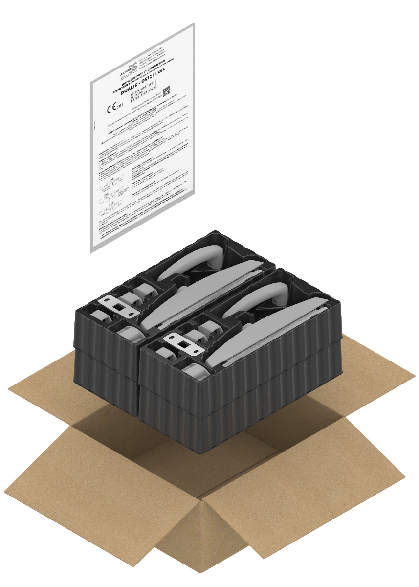 4er-pack Dualis Kreuzgriff-bespannungen Ds + 4 Führungen - 2500 Mm Silber - Ds7214-007
