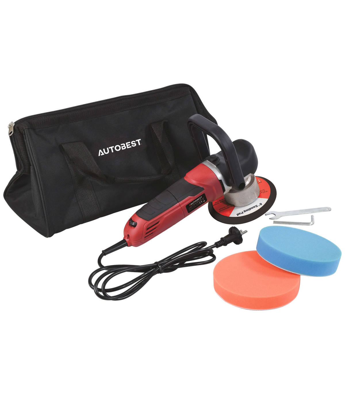Exzenterpoliermaschine Pro 230v - Mit 2 Schaumstoffpads - Autobest - 327281
