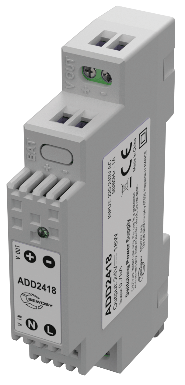Din-schienen-netzteil 1 Modul 230v Ac / 24v Dc / 18w – 0,75a - Sewosy - Add2418