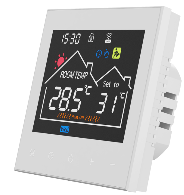 Gasboiler/wasserheizungs-thermostat, 3a Wasserheizungs-thermostat Für Wasserheizung, Programmierbar, Stromausfallspeicher, Weiß