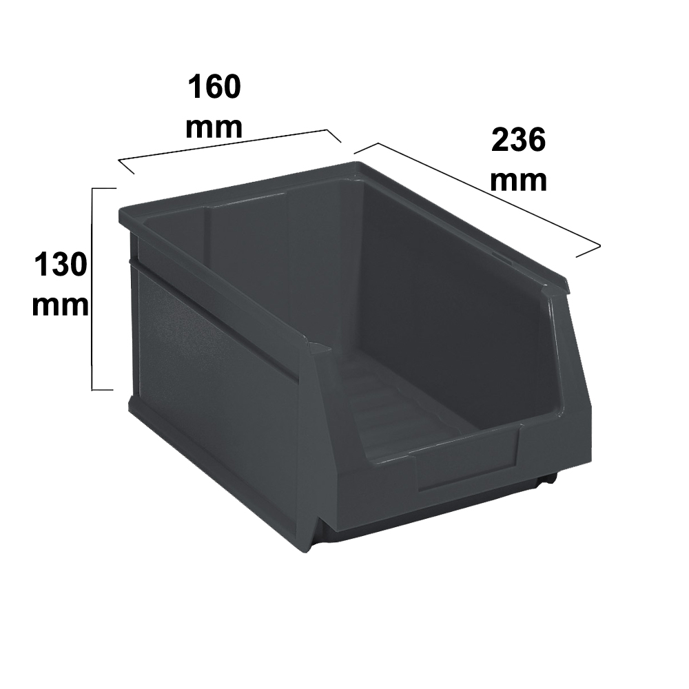 Stapelbarer Industrieller Schublade Grau 236x160 Mm
