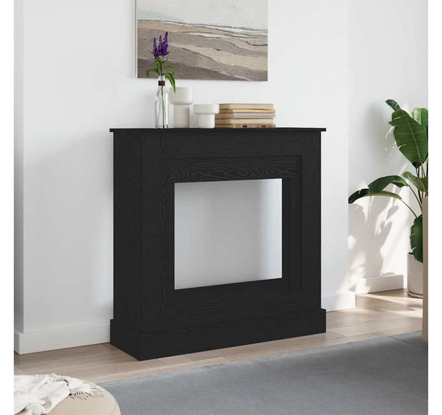 Kaminumrandung Schwarz Eichen-optik 90x30x90 Cm Holzwerkstoff - Vidaxl