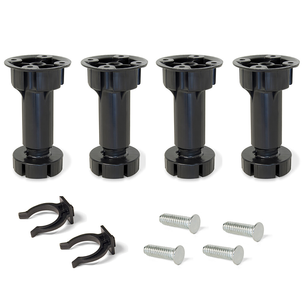 Set Aus 4 Möbelbeinen Mit Basis H 120 Mm (118–135 Mm) - Emuca - 3999017