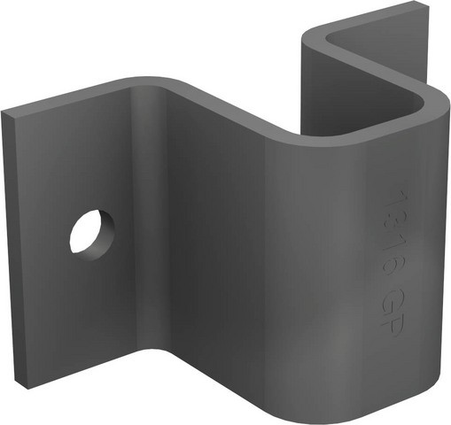 Schließblech Mit Laschen Mantion - 65x35x3 Mm - Für Riegel 1314 - Schwarz Verzinkter Stahl - 1314 Gp