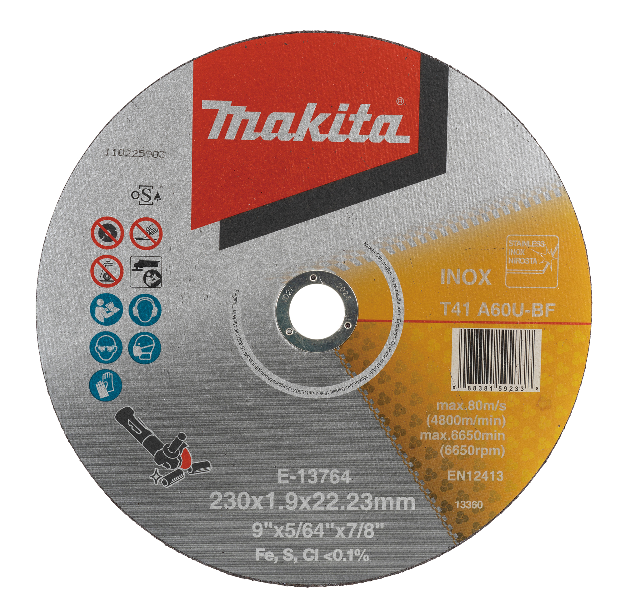 40 Trennscheiben Für Metall Und Edelstahl Ø230mm A60u Für Winkelschleifer - Makita - E-13764-40