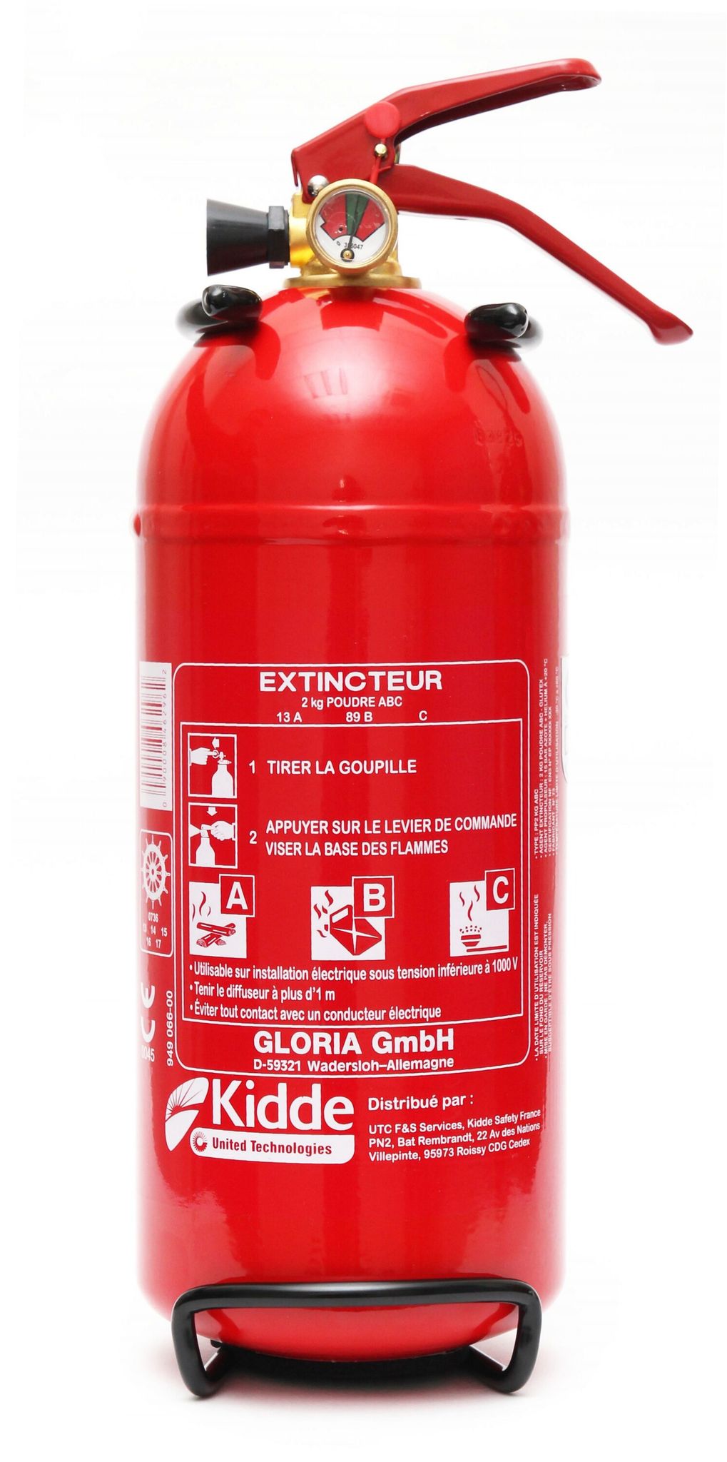 Universalpulver-löscher - Kidde - 2 Kg Abc - J419