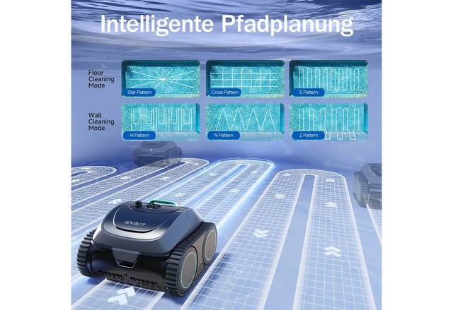 C1 Pro Kabelloser Poolroboter Mit App - Intelligent, Leistungsstark Und Effizient - Wybot