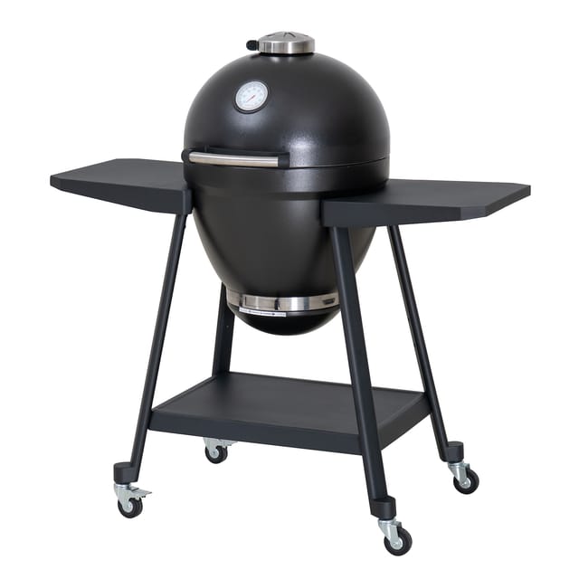 Sunjoy - Eierförmiger Grill Mit Pizzaplatte, Schwarz