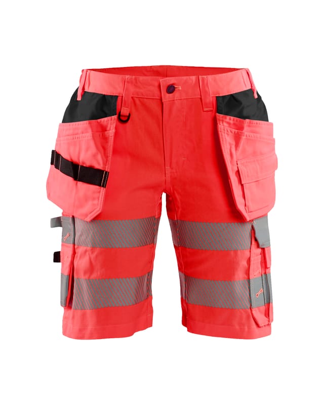 Kurze Arbeitshose Mit Hohem Sichtbarkeitsgrad, Stretch, Damen 7186 – Neonrot 2xl – Fr(52) – Se(c50) – Standards