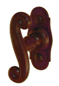 Crémone-knopf Auf Platte Volute Brionne Rostiges Eisen - 1070700ro