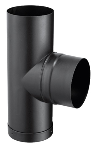 T-stück Emailliert Matt Schwarz Ø150 Poujoulat Te Tp 150 Enm - 56150955