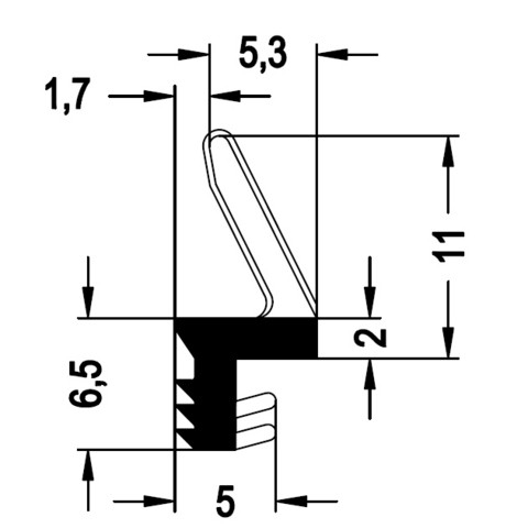 Dichtung Für Rahmen Schwarz 606752 Rehau Breite 4,5 Mm - Rolle 75 M - 606752noir