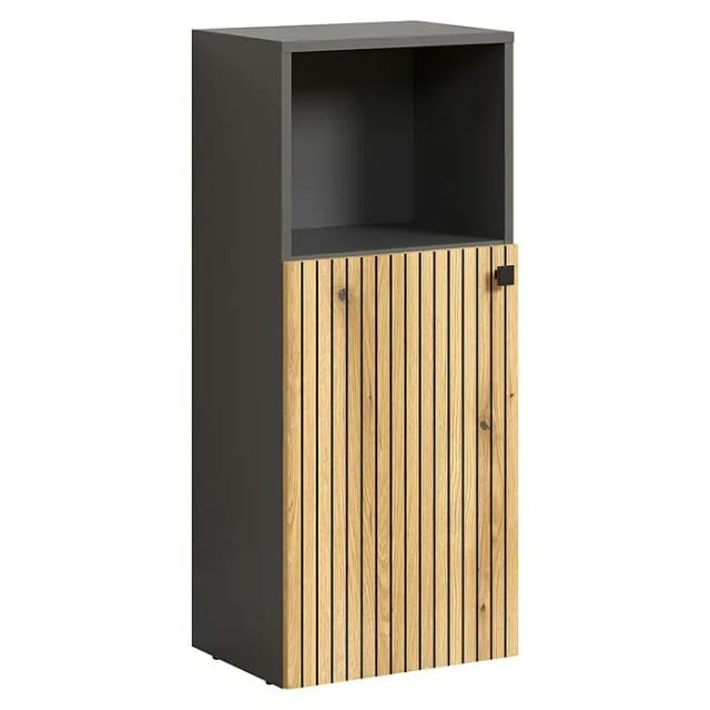 Purebliss Badschrank Eiche Dekor, Antrazit.