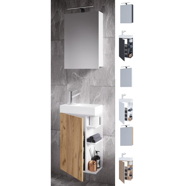 Ebuy24 - 2tlg Waschtisch Bad Lumia Spiegelschrank