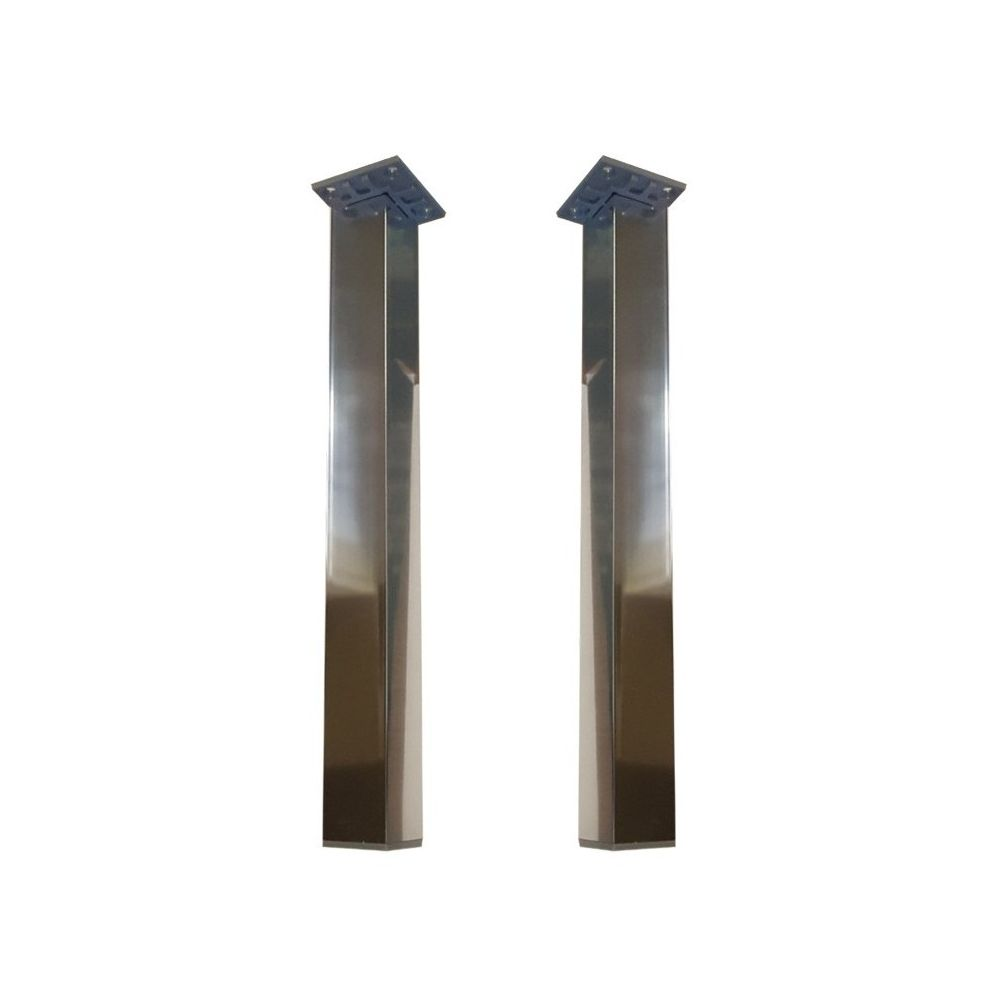 Set 2 Füße Aluminium Glänzend 40 X 200 Mm C/r - Salgar - 25099