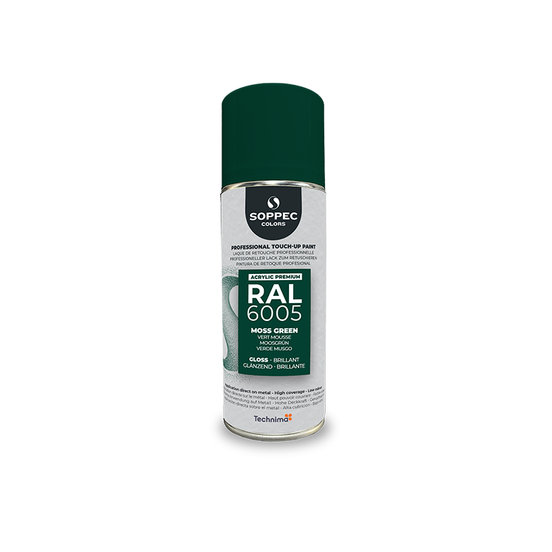 Acrylfarbe Premium Moosgrün Glänzend 400 Ml Ral 6005 - Soppec - 424120