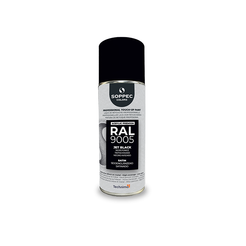 Acrylfarbe Premium Dunkel-schwarz Satin 400 Ml Ral3005 - Soppec - 424132