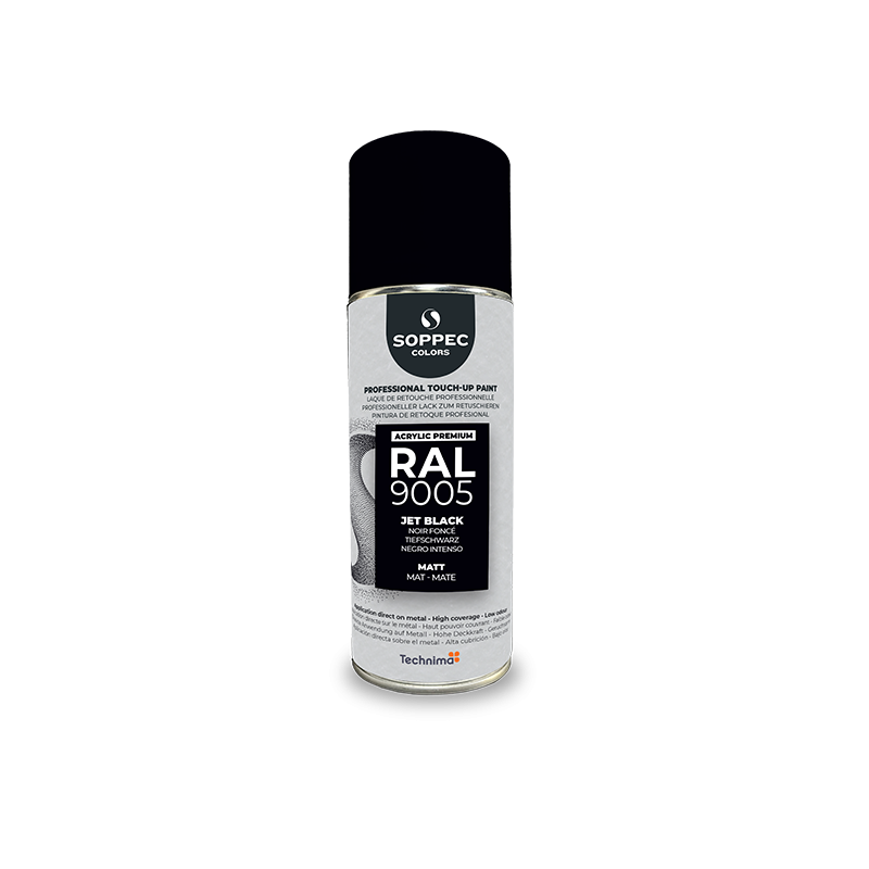 Acrylfarbe Premium Dunkelschwarz Matt 400 Ml Ral 9005 - Soppec - 424133