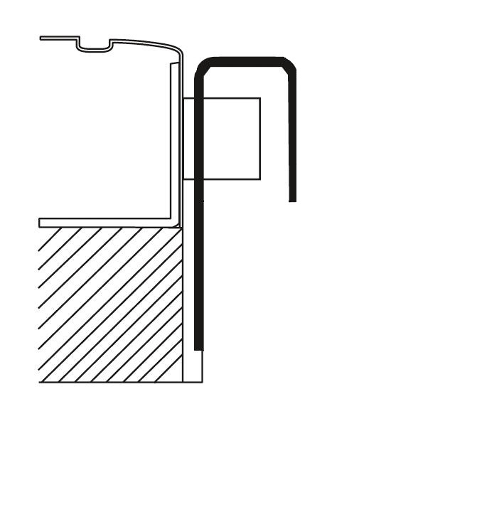 Weiße Mechanische J-schließblech Vachette - Rechts - 14704000