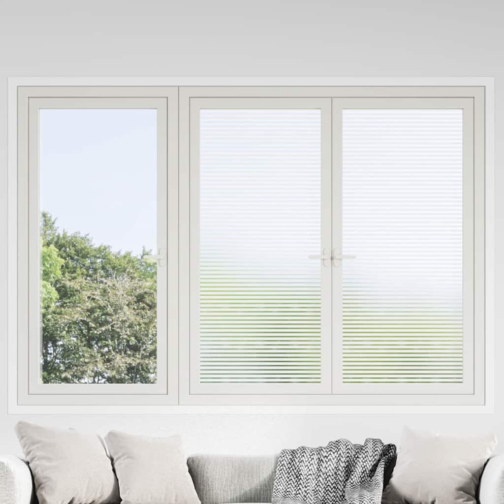 Vidaxl Self-adhesive Window Film Frosted Stripes 60 X 1000 Cm Pvc