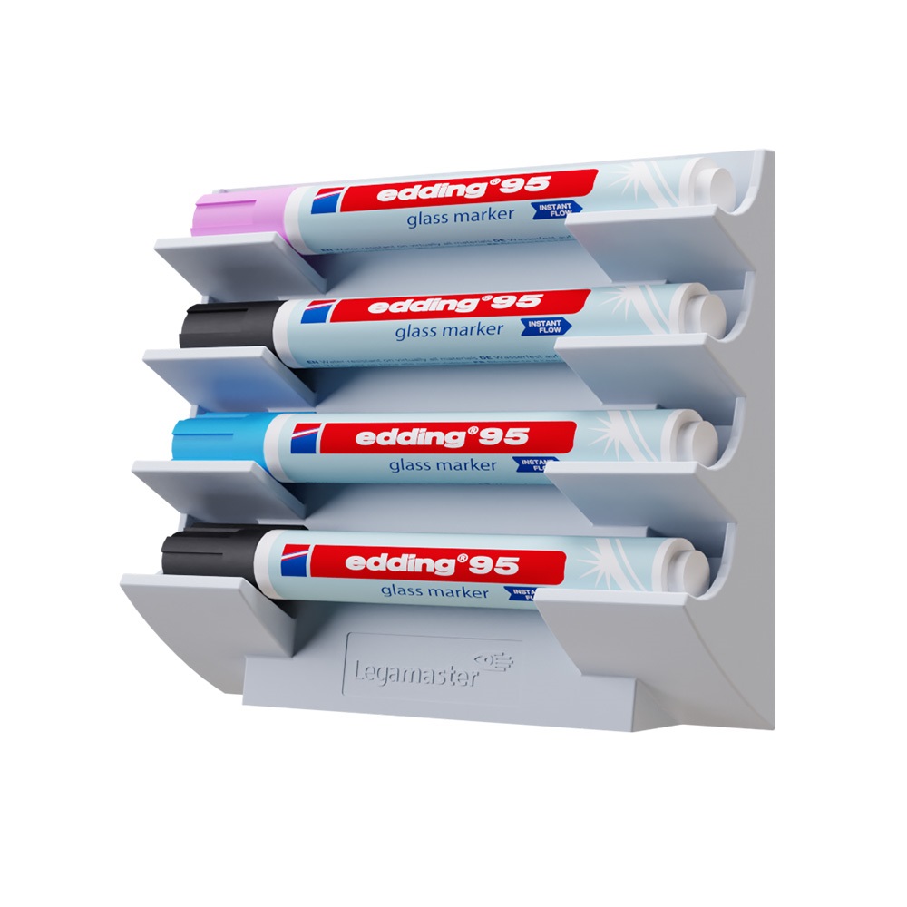 Glasboardmarker - Halterung Für 4 Glasmarker - Tauben-blau