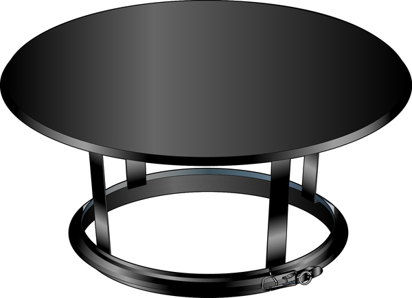 Regenschutzdach Cpi Edelstahl/edelstahl Ø230 Ral Schwarz Matt Poujoulat - 31999087schwarz