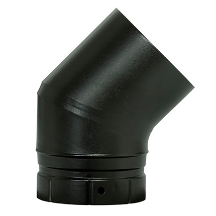 Segmentbogen 45° Ø180 Schwarz Emailliert Poujoulat Cds 45-180 E Nm - 56180922