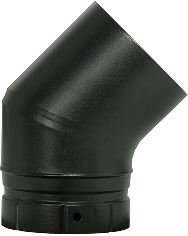 Bogen 45° Segment Ø150 Schwarz Emailliert Poujoulat Cds 45-150 E Nm - 56150922