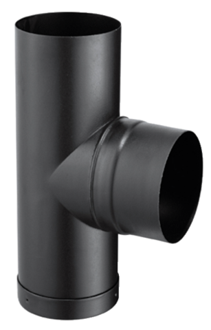 T-stück Emailliert Matt Schwarz Ø180 Poujoulat Te Tp 180 Enm - 58180955