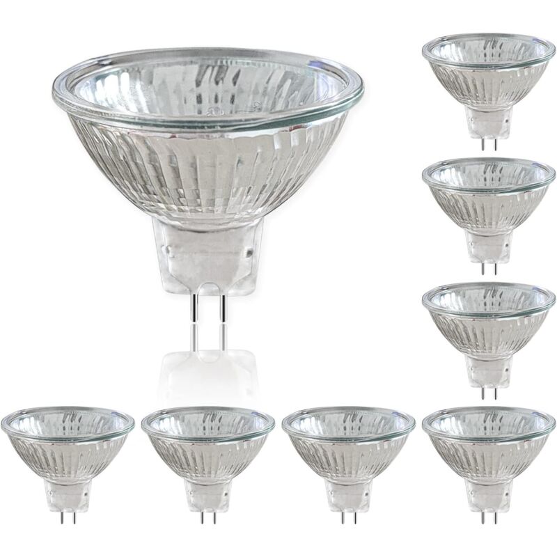 8er-pack 50w 12v Gu5.3 Halogen-reflektorlampen, Dimmbarer Spot, Gu10 Halogen-spotlampe, 660lm, 2700k Warmweiß, 36° Abstrahlwinkel, 2-pin-sockel [energieklasse G]
