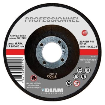 Schleifscheibe Ø115 X 1,6 X 22,23 Edelstahl - Diam Industries - Di115/22