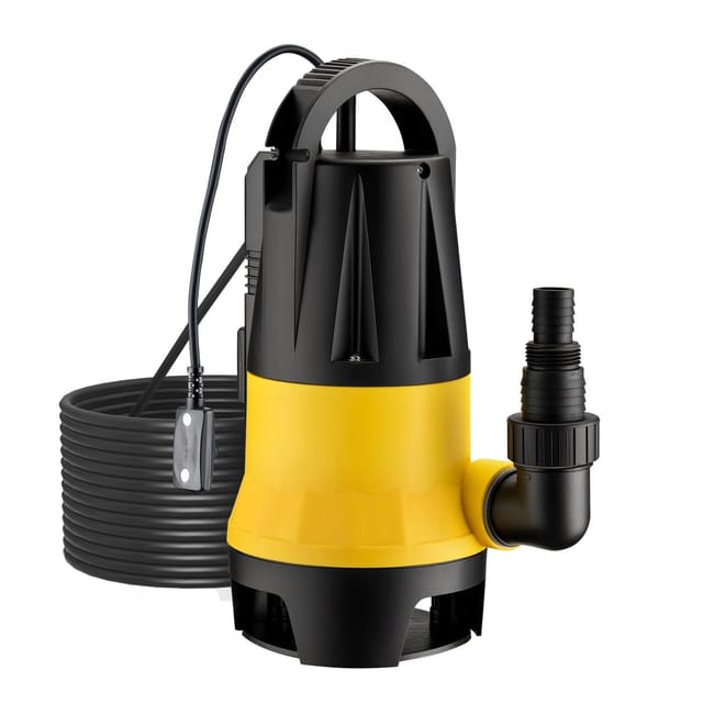 Schmutzwasserpumpe Mit Sensor 400 W, Tauchpumpe Schmutzwasser Mit 2 Modi, Wasserpumpe 8500 L/h, Brunnenpumpe 5 M Förderhöhe & 5 M Tiefe - Wiltec