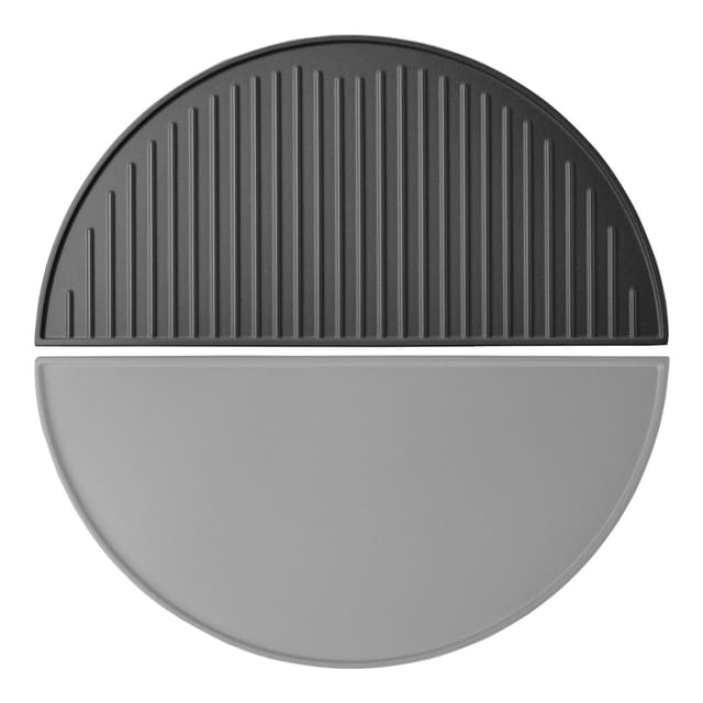 Gusseisen Grillplatte 46,7 X 22,8 X 1,5 Cm, Gusseisenplatte Für Grill Mit Guter Hitzespeicherung, Grillgitter Für Typische Grillstreifen Auf Grillgut, Grillzubehör Für Bbq - Wiltec