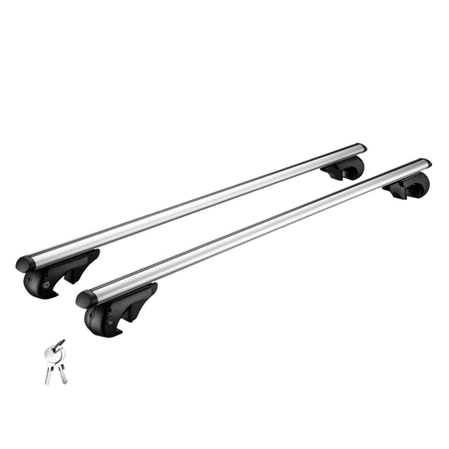 Wiltec Dachträger Universal 120 Cm, Dachgepäckträger Bis 90 Kg, Gepäckträger Aus Aluminium, Robuster Dachbox Grundträger, Dachgrundträger Für Auto