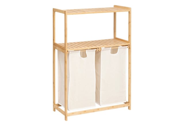 Regal Tidy Box Mit 2 Wäschesäcken Aus Braunem Bambus 72x33cm - 5five