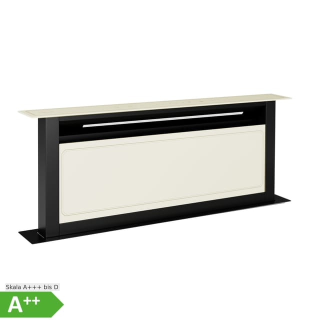 Klarstein - Victoria Downdraft Dunstabzugshaube - A++ Energieeffizienz, 720 M³/h Luftdurchsatz, Flüsterleise 52 Db, Touchscreen-steuerung, Spülmaschinenfeste Filter, Led-beleuchtung, Creme