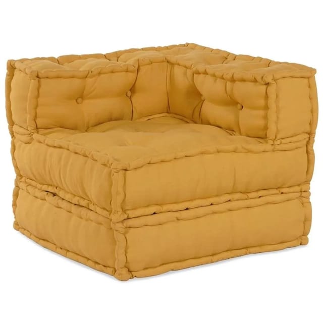 Modulares Sofaelement Gelb 70x70x54 Cm Stoff Vidaxl