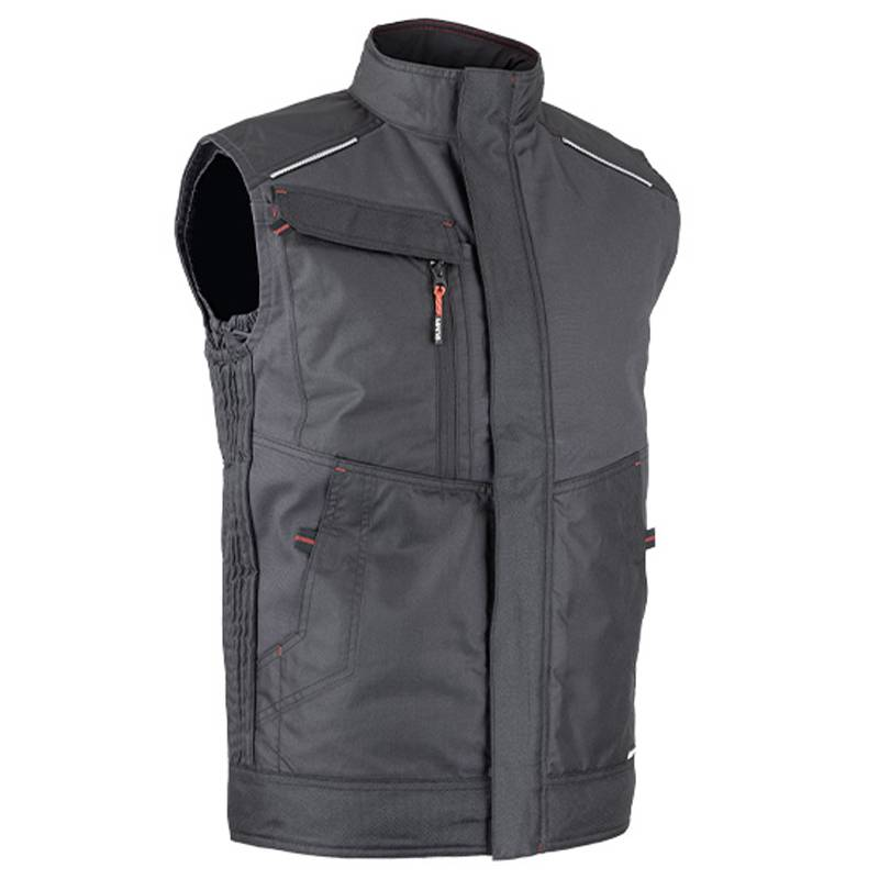 Verstärkte Mehrfachtaschen-weste Grau Nacht/schwarz Gr. 4xl - Lma - 5093