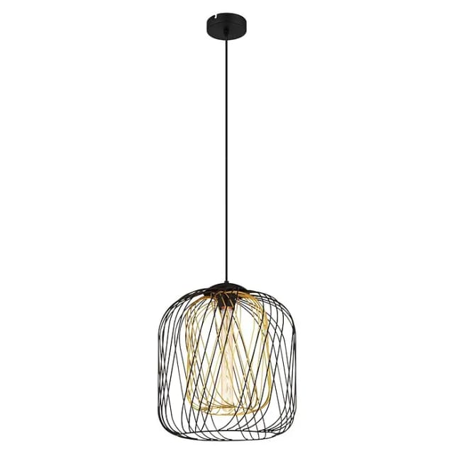 Globo Lighting - Hängelampe Pendelleuchte Deckenleuchte Esszimmerlampe Metall Schwarz D 35 Cm