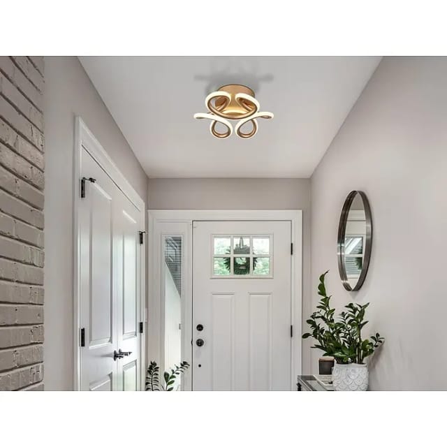 Globo Lighting - Deckenlampe Deckenleuchte Wohnzimmerleuchte Designlampe Champagner Led D 26 Cm