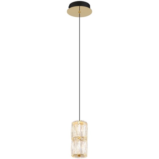 Globo Lighting - Hängeleuchte Kristalllampe Pendelleuchte Led Gold Antik Metall Klar Esszimmer