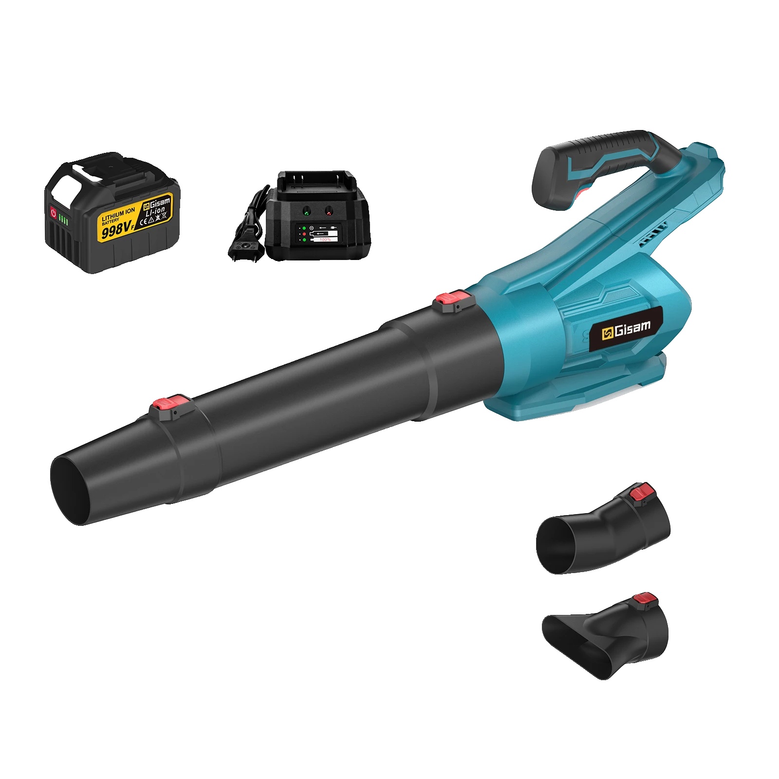 Laubbläser, 2000-w-bürstenloser Motor, Ergonomisches Design, 1 Akku