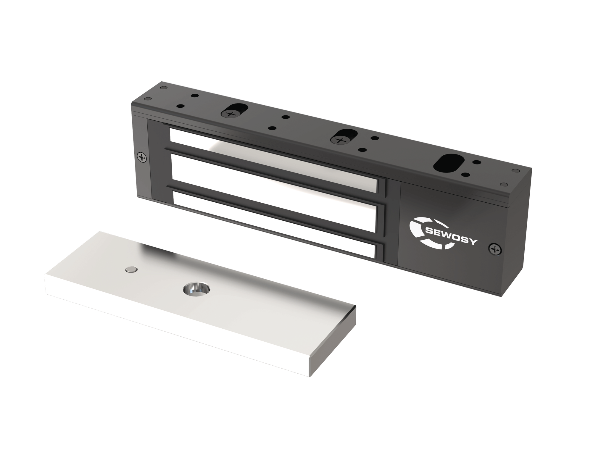Aufputz-elektromagnetischer Türöffner 500 Dan 12/24v Dc Nf S 61-937 - Schwarz - Sewosy - V550n