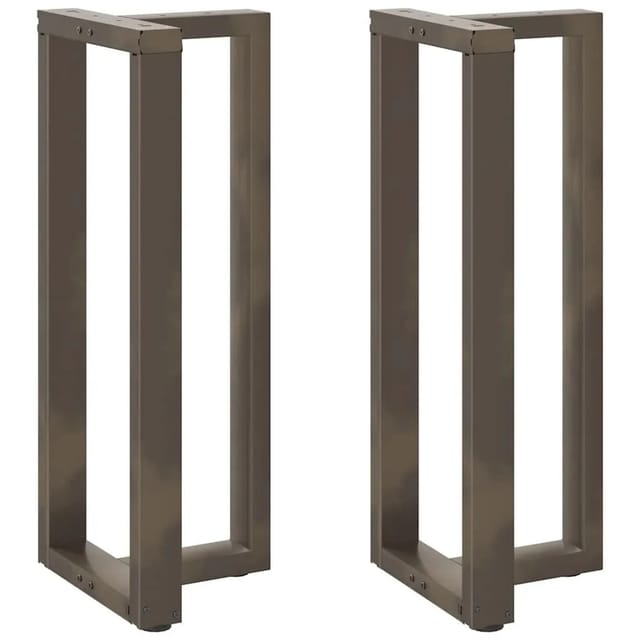Bartischbeine T-form 2 Stk. Naturstahl 50x35x(100-101) Cm Stahl Vidaxl