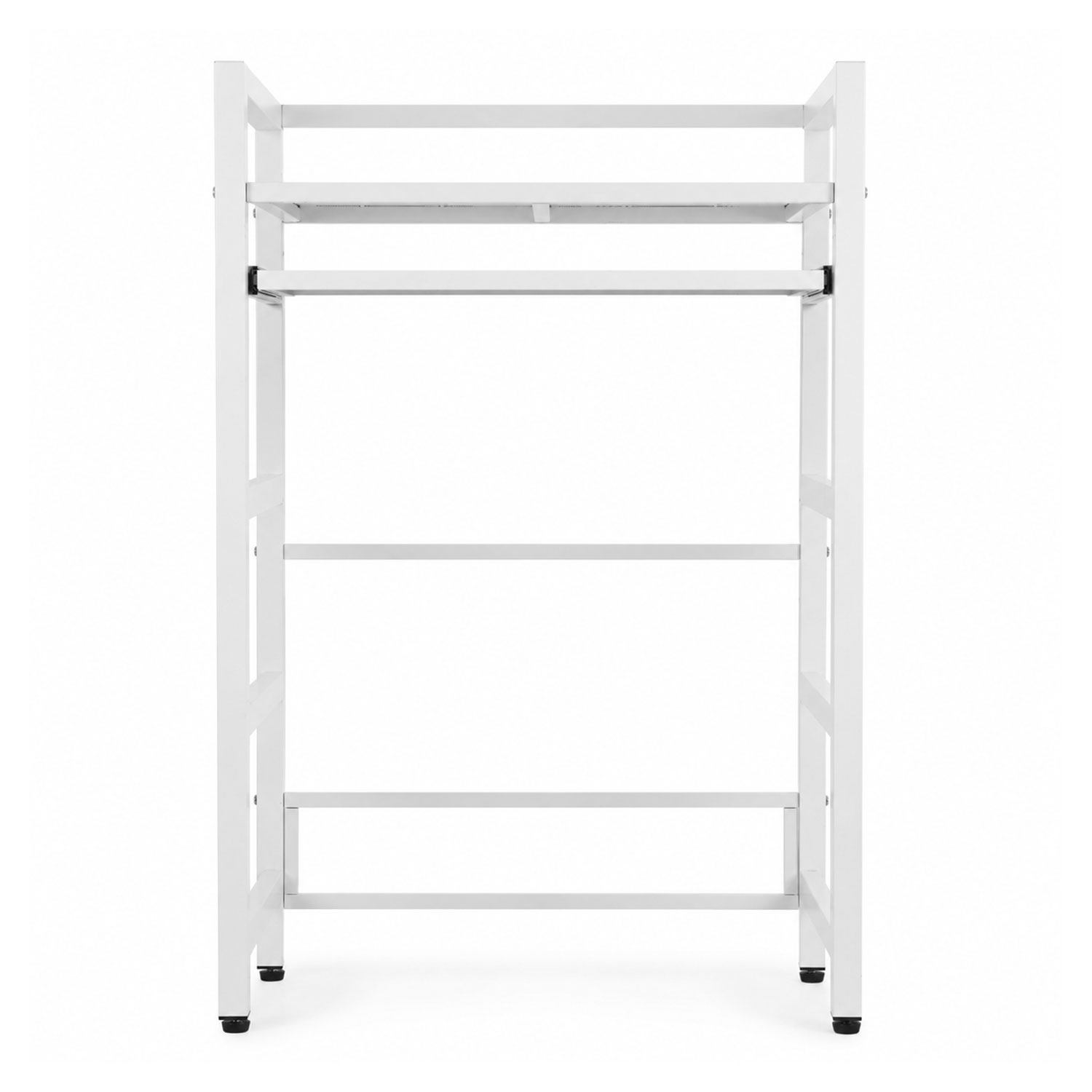 Jiubiaz Waschmaschinenregal 72x64x115cm Mit Ausziehbare Ablage Weiß, Regal Über Waschmaschine, Aufbewahrungsorganisator