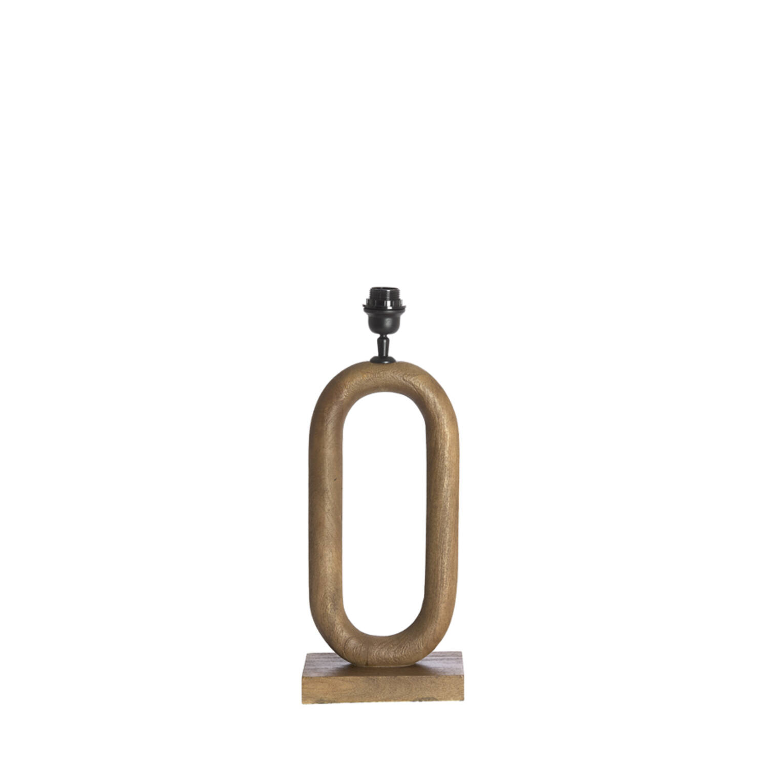 Tischlampe - Braun Grau - Paceco - Holz - Einzelne Leuchte - E27