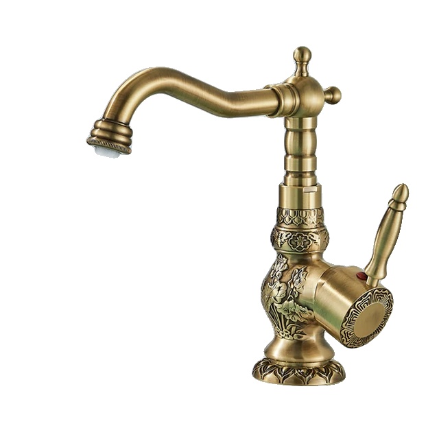 Badewannenarmatur, Wasserfallauslauf, Modernes Design, Antikmessing D-a
