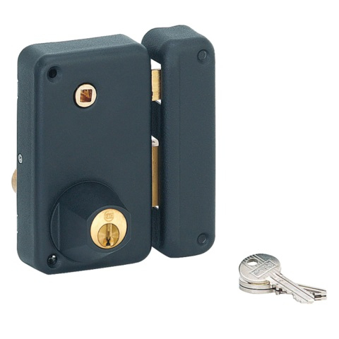 Sicherheits-türschloss Vertikal 75x130 Mm Schwarz Mit Vierkantaufnahme C7 Thirard - Zylinder Ø23x45 Mm - Links - 000146