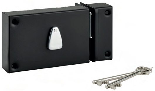 Horizontales Schloss Epoxid Schwarz 4 Nuten 140x80 Mm Thirard Nur Riegelschloss - Rechts - 004113