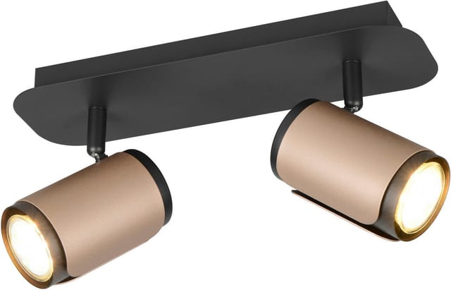Trio Deckenstrahler 2er Spot Gillan Gu10 Schwarz Coffee